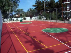 Colouring outdoor basketball-tennis