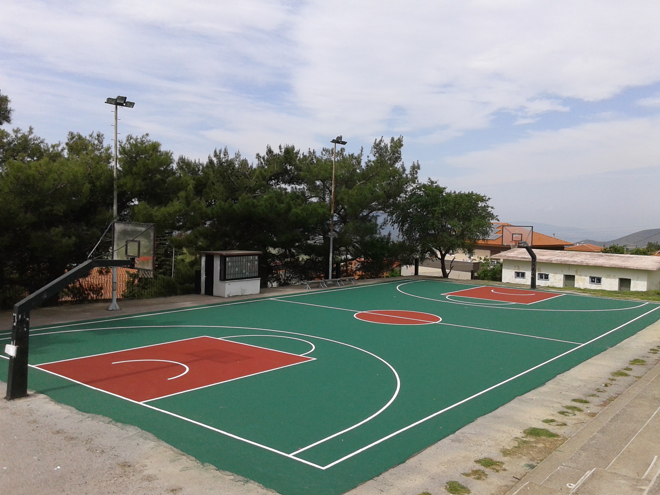 Construction of basketball court 