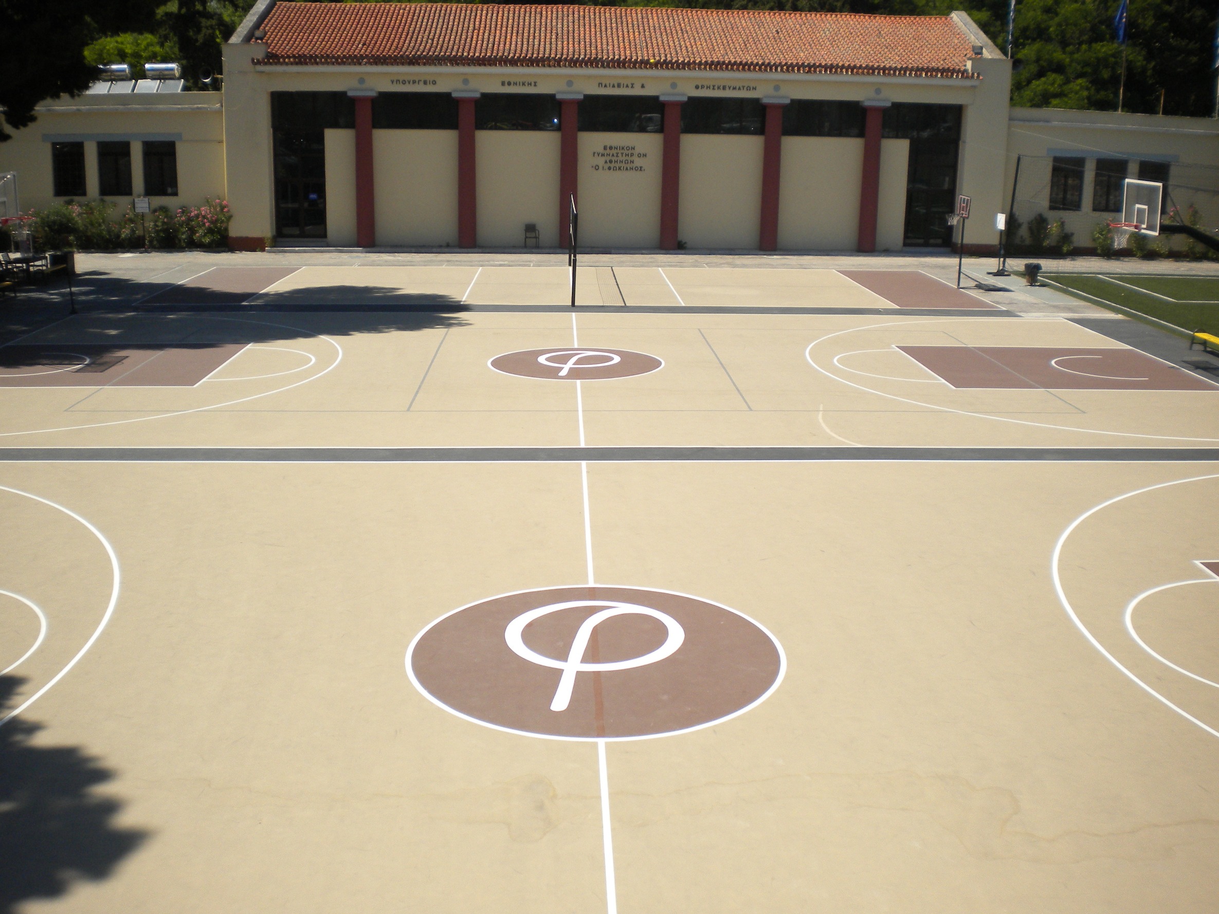 Basketball and Volleyball court floorings construction