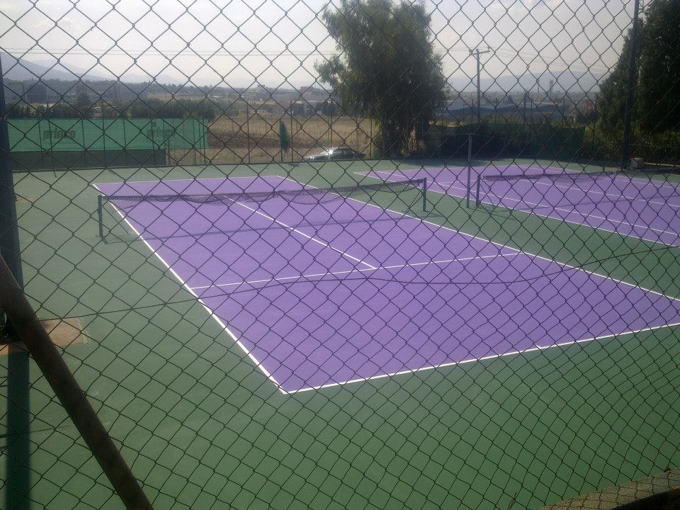 Elastic sport flooring for tennis