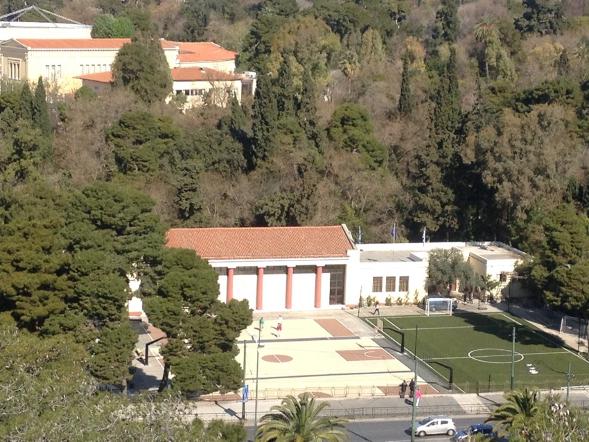 Soccer field, basketball, volleyball courts construction