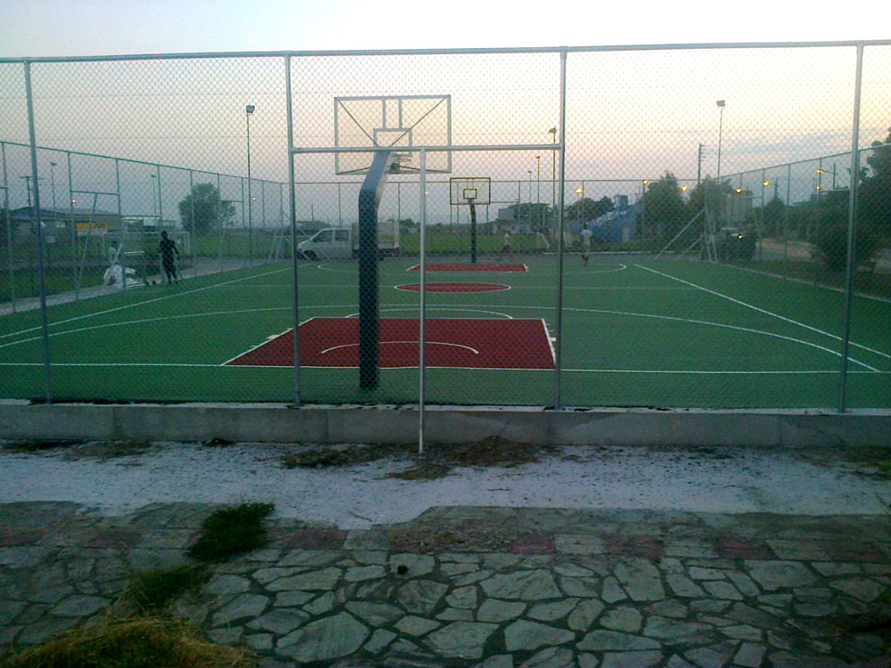 Basketball court construction