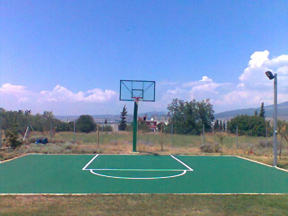 Basketball court construction