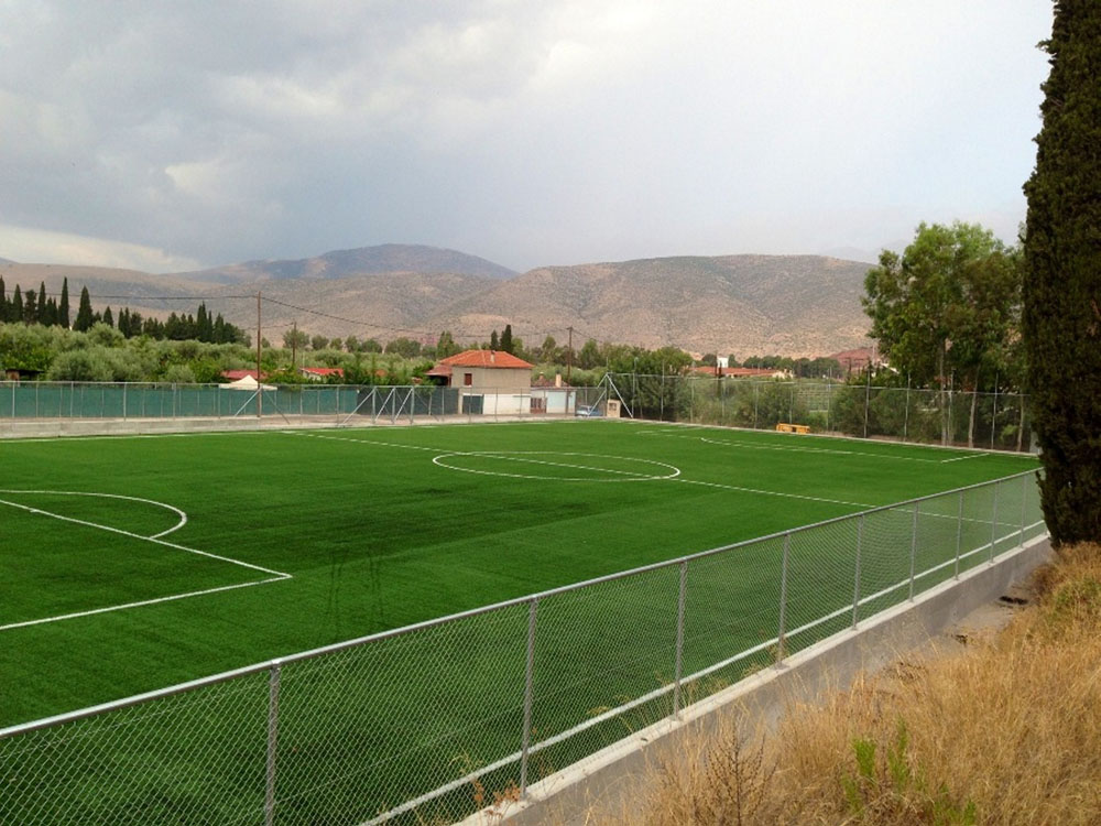 Soccer field construction