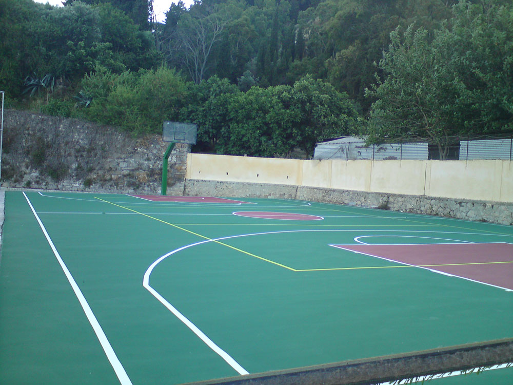 Basketball court construction