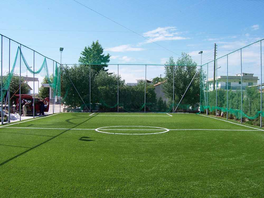 Court construction with artificial turf 60mm