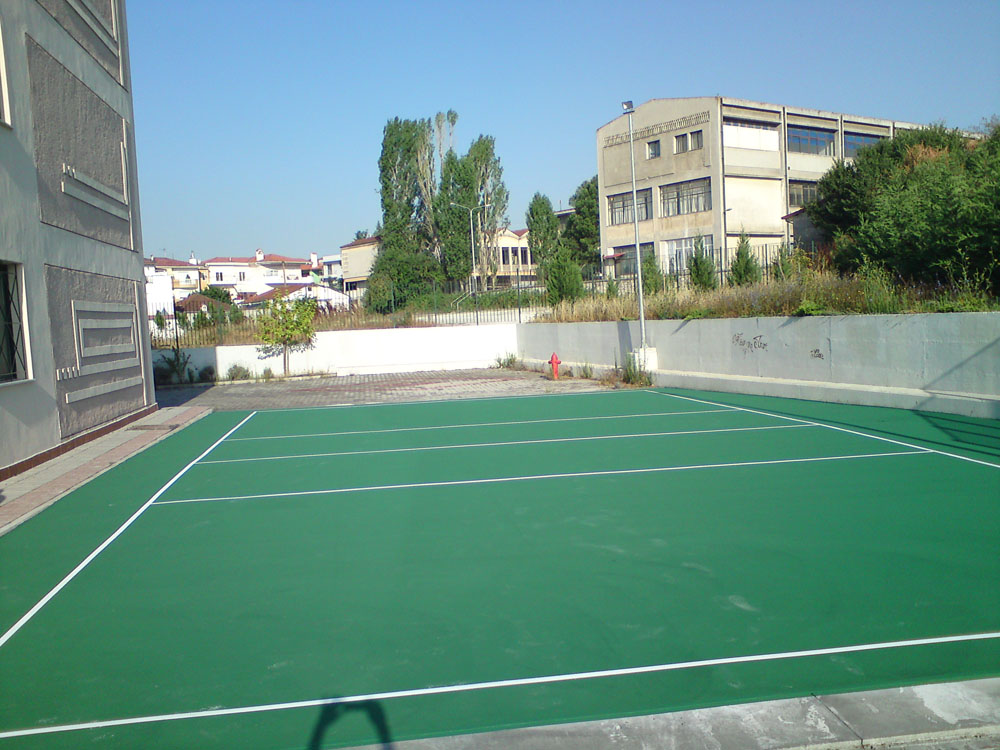 Volleyball court construction 